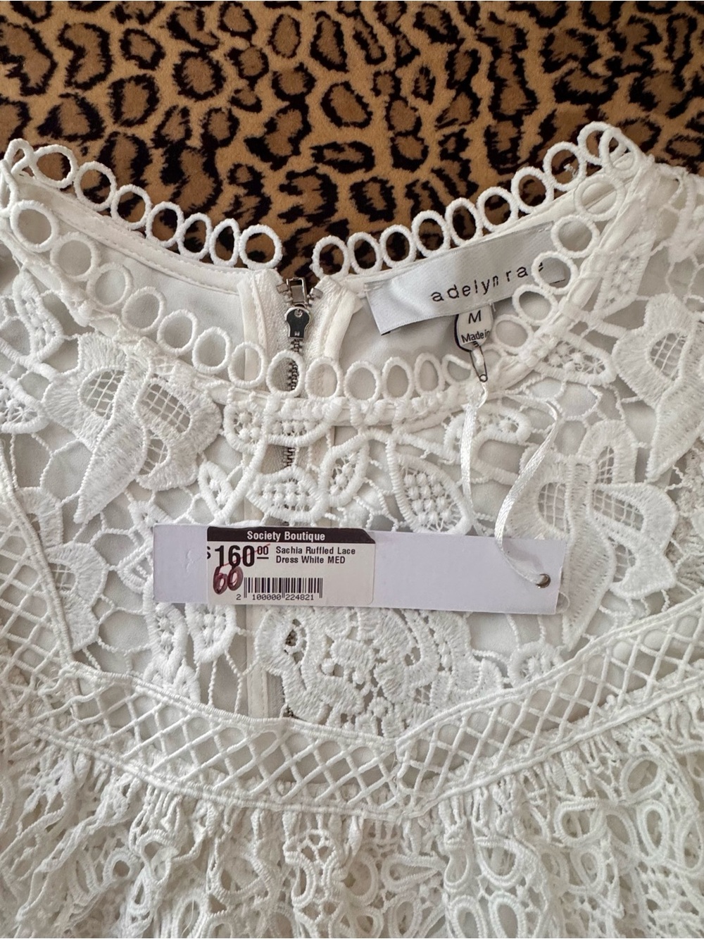 Adelyn Rae White Lace Ruffle Mini Dress - Picture 3 of 7